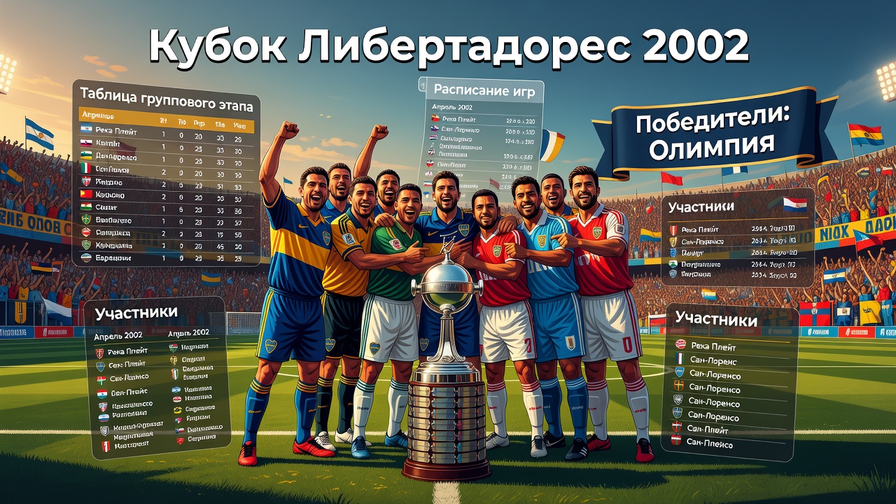 Кубок Либертадорес: результаты матчей, таблица группы, расписание игр и участники 2002 года