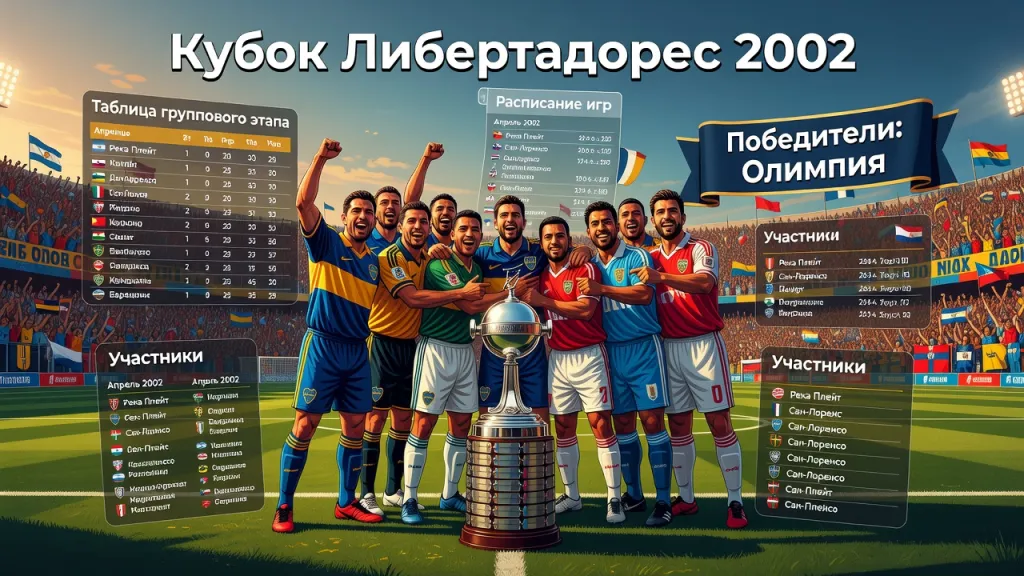 Кубок Либертадорес: результаты матчей, таблица группы, расписание игр и участники 2002 года